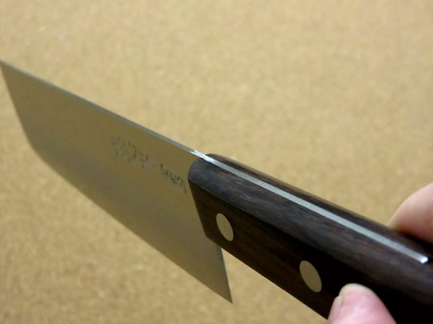Japanese kitchen knife Nakiri 165 mm, AUS 8 3 layers, Kanetsugu Miyabi Isshin 2007, Japan