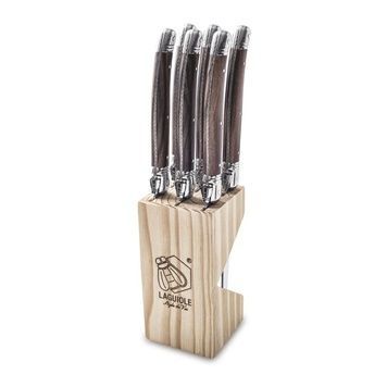 Набор из 6 стейковых ножей с підставкою Style de Vie Premium Line 8PremDarkWood, Нидерланды