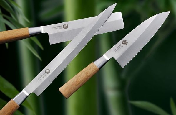 Нож накири Suncraft MU Bamboo MU-08, 1K6, 167 мм, Япония