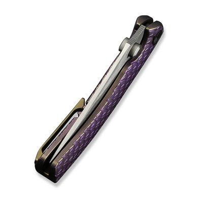 Нож складной туристический Weknife Dracarys, (9.1 см) B&ouml;hler M390 / титан 6AL4V фиолетовый/золотой WE25061B-2