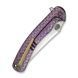 Нож складной туристический Weknife Dracarys, (9.1 см) B&ouml;hler M390 / титан 6AL4V фиолетовый/золотой WE25061B-2